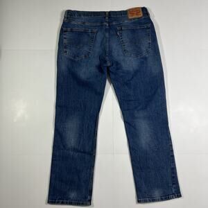 Levi Strauss Levi's 514 Straight Fit Denim Dark Blue Wash Jeans Men's 36x30